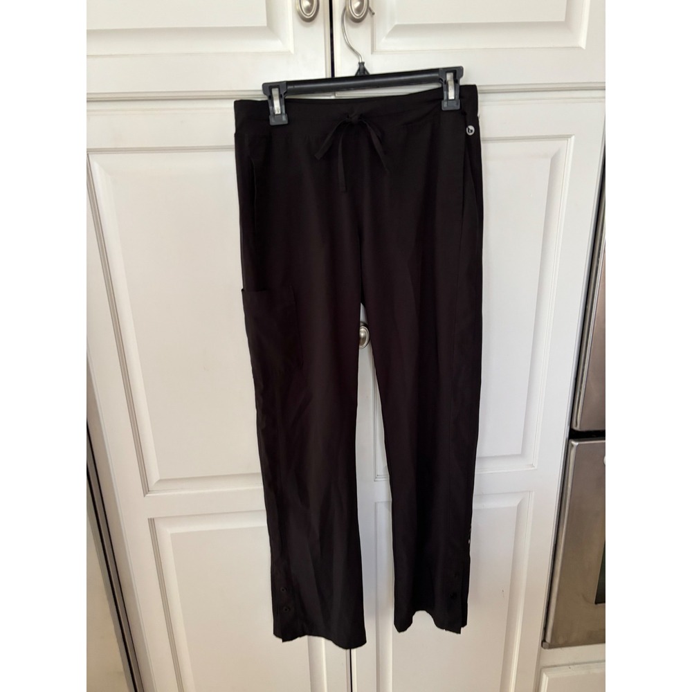 Barco One Scrub Pants Black‎ Small Drawstring Cargo Pockets Perforated Detail